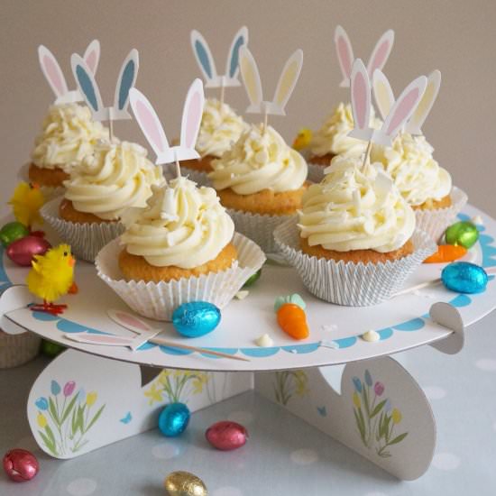 Easter Bunny Sponge Cupcakes - Recipe photo by whatjessicabakednext