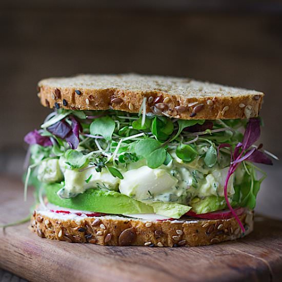 Green goddess egg salad - Recipe photo by Feasting at Home