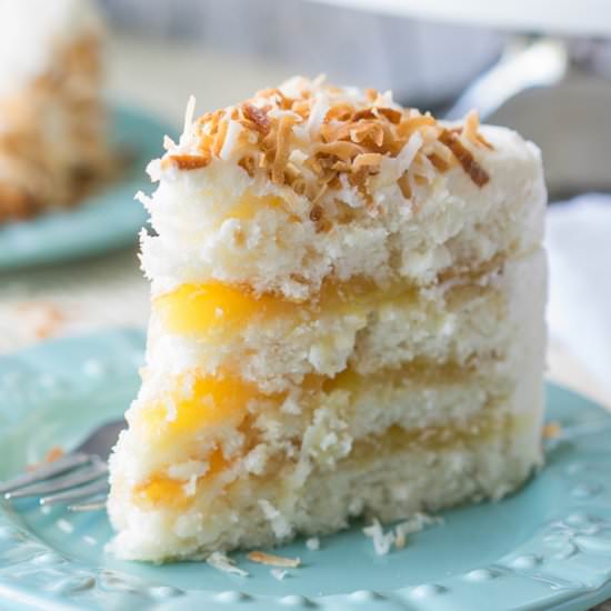 Coconut Lemon Layer Cake - Recipe photo by IWashYouDry