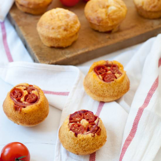 Corn Muffins with Cherry Tomatoes - Recipe photo by The Foodie Corner
