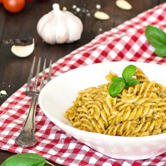 Fusilli with pesto trapanese - Recipe photo by as easy as apple pie