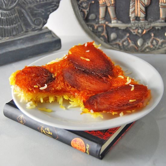 Potato Tahdig – Persian Crispy Rice - Recipe photo by theunmanlychef