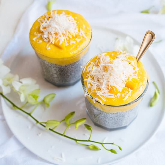 Chia Seed Pudding With Mango Curd - Recipe photo by theblondechef