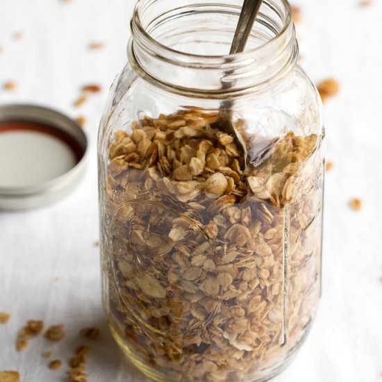 Honey Almond Coconut Oil Granola - Recipe photo by littlespicejar