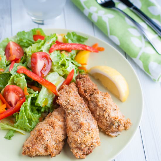 Mayo and Parm Baked Chicken Fingers - Recipe photo by photosandfood