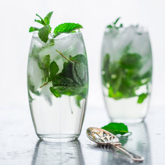 Maple Mint Vodka Spritzers - Recipe photo by healthy seasonal recipes
