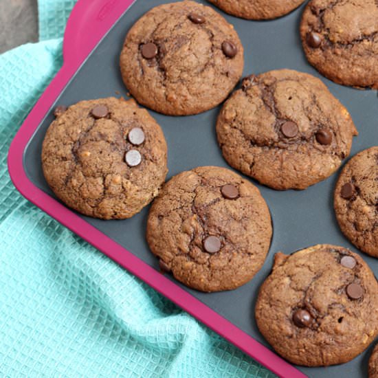 Chocolate Banana Muffins - Recipe photo by momvstheboys