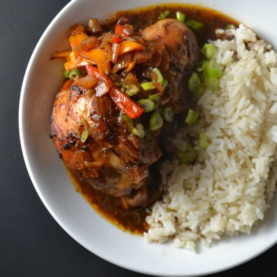 Jamaican Brown Stew Chicken - Recipe photo by DelishDlites