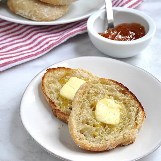 Homemade English Muffins - Recipe photo by PinchandSwirl
