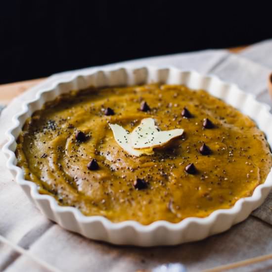Ginger Snap Custard Tart (Vegan) - Recipe photo by frolic chocolate