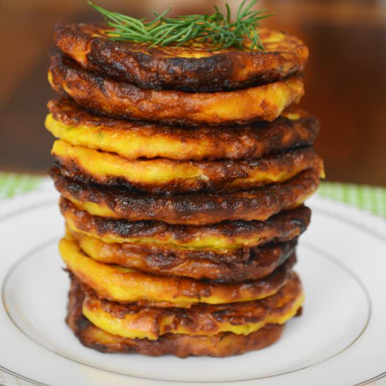 Curried Zucchini Pancakes - Recipe photo by jeanieandluluskitchen