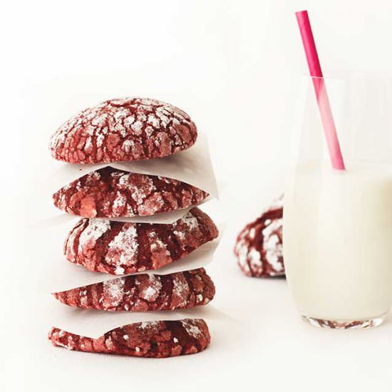 Red Velvet Crinkle Cookies - Recipe photo by bowsessed