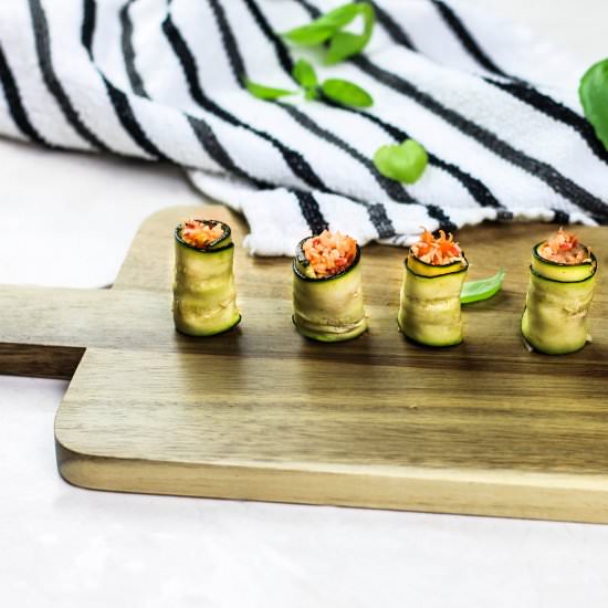 Ginger Crabstick Zucchini Rolls - Recipe photo by iamchef