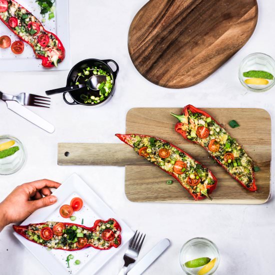 Parmesan & Broccoli Stuffed Peppers - Recipe photo by iamchef