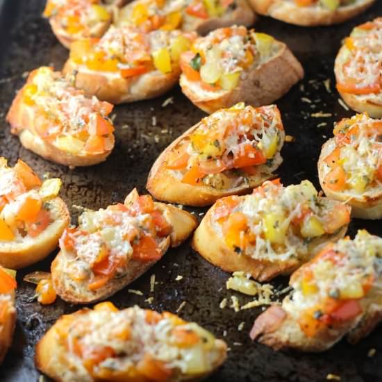 Bruschetta with Heirloom Tomatoes - Recipe photo by thegirlonbloor