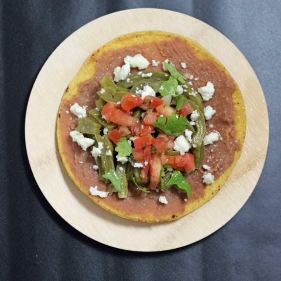 Nopales Tostadas - Recipe photo by Cooking Onions
