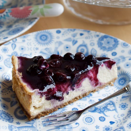Blueberry Maple Cheesecake - Recipe photo by JoJoNookAndCranny