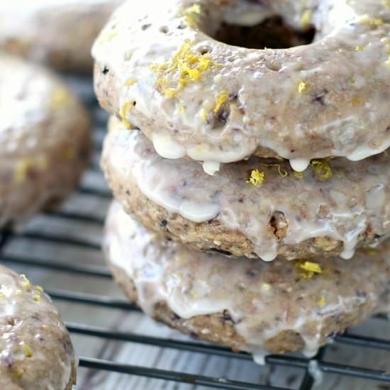 Blueberry Lemon Chia Doughnuts - Recipe photo by gooddinnermom