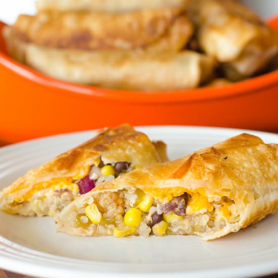 Southwestern Quinoa Chimichangas - Recipe photo by TwistedTastes