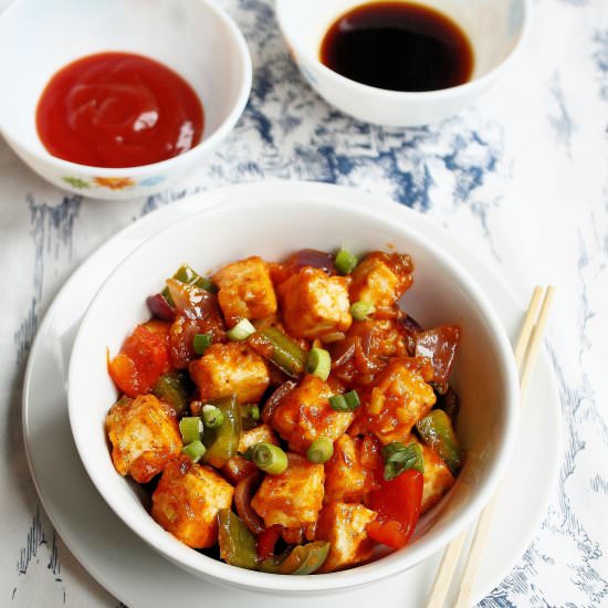 Chili Tofu - Recipe photo by easybitesonline