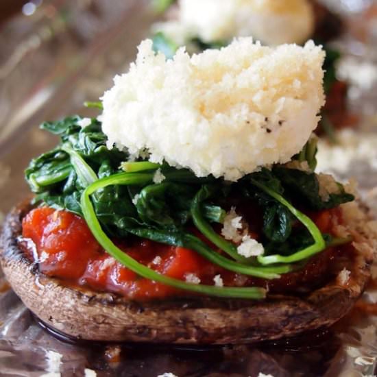 Stuffed Portobello Mushroom Caps - Recipe photo by doublethyme