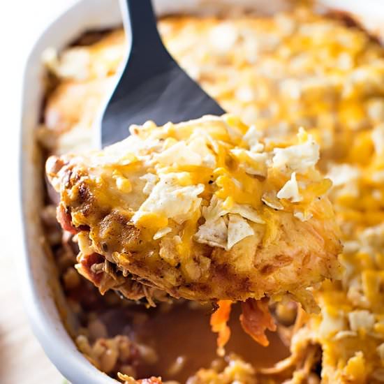 White Chicken Taco Casserole - Recipe photo by homemadehooplah