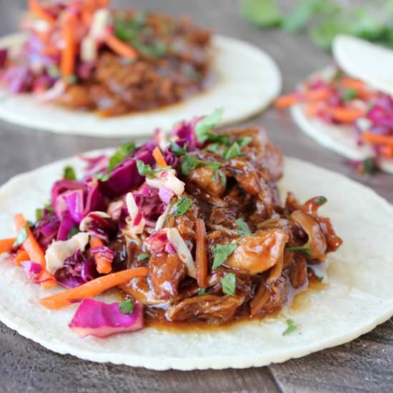 Korean BBQ Chicken Tacos - Recipe photo by Whitney Bond
