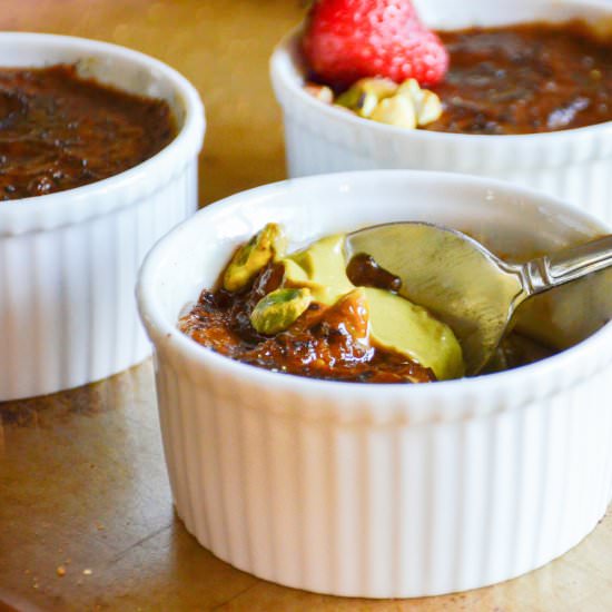 Pistachio Creme Brûlée - Recipe photo by The Vanilla Plum