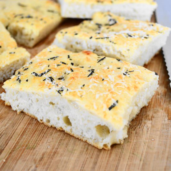 Parmesan Rosemary Focaccia Bread - Recipe photo by jeanieandluluskitchen