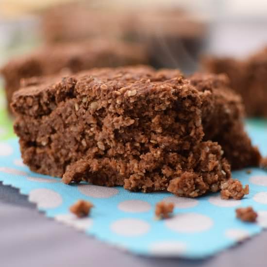 Chocolate Banana PB Oat Bars - Recipe photo by breastcancermaven