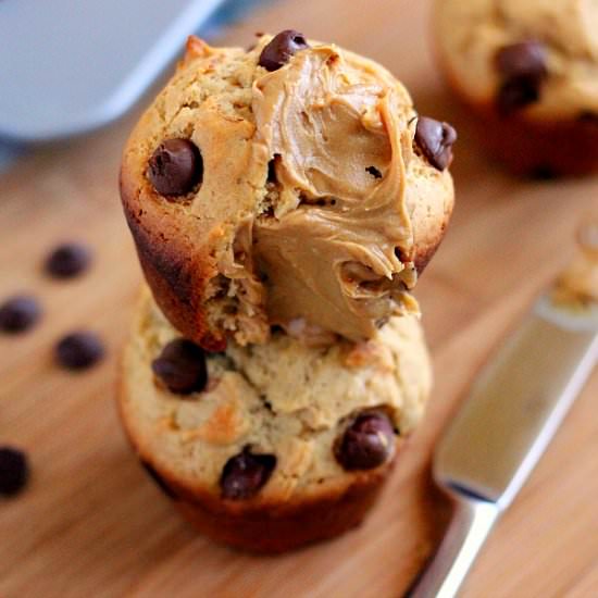 Peanut Butter Chocolate Muffins - Recipe photo by pumpkinnspice