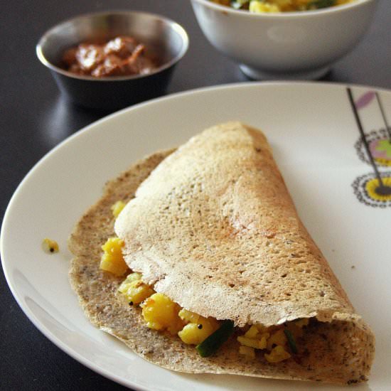Masala Dosa with potato curry - Recipe photo by PKsKitchenEquations