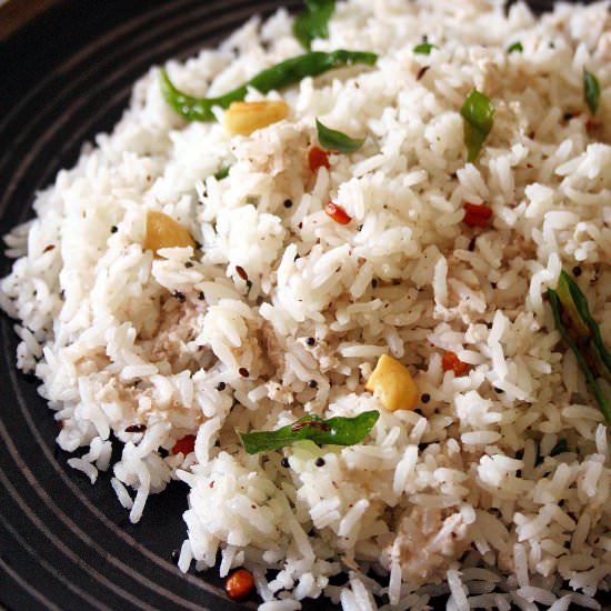 Coconut rice - Recipe photo by PKsKitchenEquations