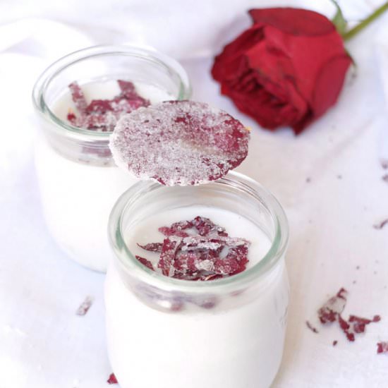 Coconut and Rose Panna Cotta - Recipe photo by breadandolives