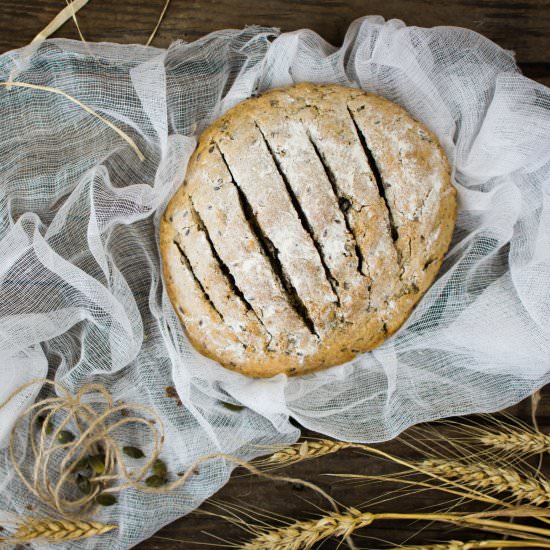 Einkorn Bread with Seeds - Recipe photo by veselina zheleva