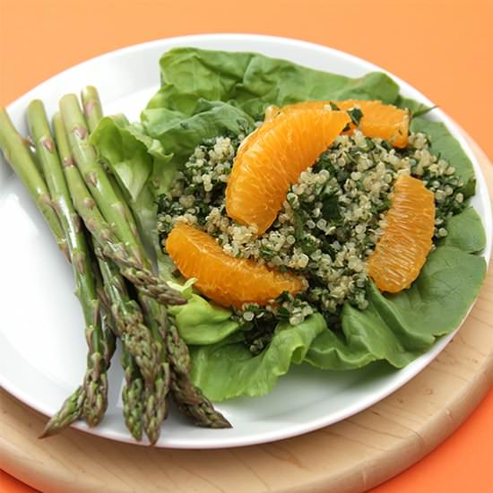 Quinoa Tabbouleh with Asparagus - Recipe photo by foodandstyle