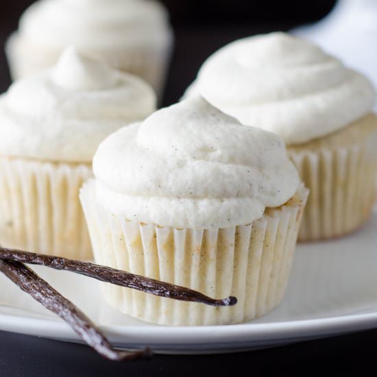 Vanilla Bean Cupcakes - Recipe photo by freshaprilflours