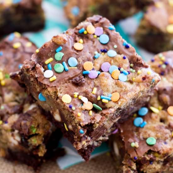 Cake Batter Cookie Brownies - Recipe photo by a latte food