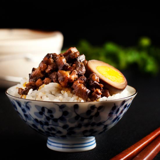 Taiwanese Braised Pork Over Rice - Recipe photo by CuriousNut