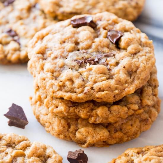Chocolate Chunk Oatmeal Cookies - Recipe photo by sallysbakingaddiction