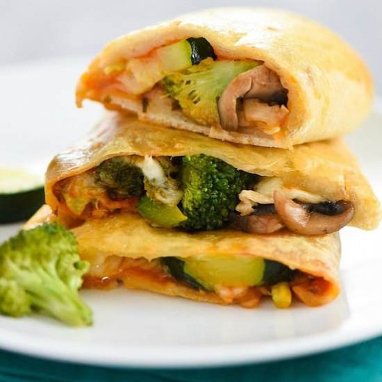Cheesy Roasted Veggie Pockets - Recipe photo by foxeslovelemons