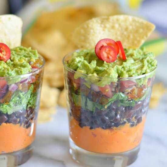 7 Layer Sweet Potato Bean Dip - Recipe photo by lucismorsels