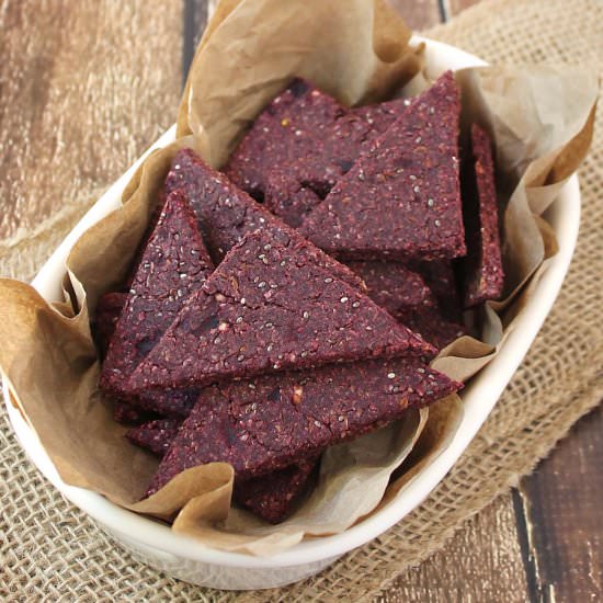 Buckwheat Beet & Flaxseed Crackers - Recipe photo by SavorySpin