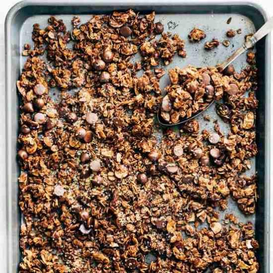 The Ultimate Chocolate Granola - Recipe photo by pinchofyum
