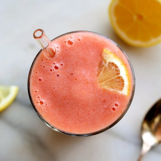 Refreshing Pink Lemonade Smoothie - Recipe photo by BlissfulBasil