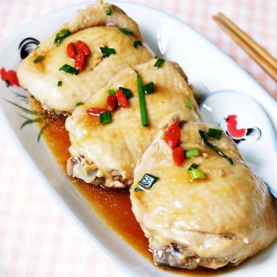 Steamed Wine Chicken with Wolfberry - Recipe photo by budgetpantry.com