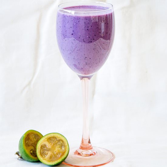 Blueberry Bubblegum Smoothie - Recipe photo by Wellness with Taryn