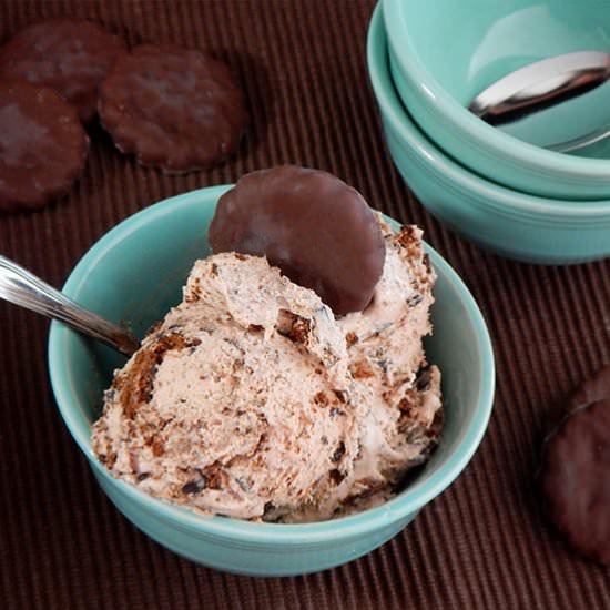 No Churn Thin Mint Cookie Ice Cream - Recipe photo by FrostingandaSmile
