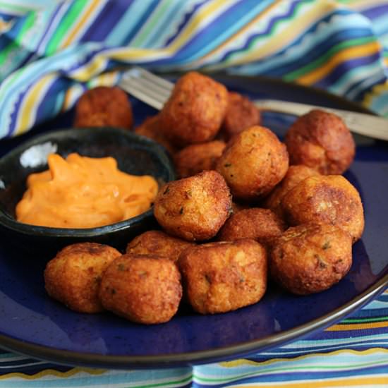 Pecorino Potato Pops - Recipe photo by CookandBeMerry