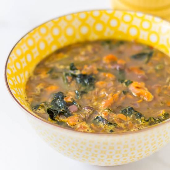Lentil, Kale and Sweet Potato Stew - Recipe photo by Coreen Murphy
